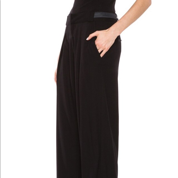 Helmut Lang Pants - Helmut Lang Ark Suiting Wide Leg viscose blend Trouser